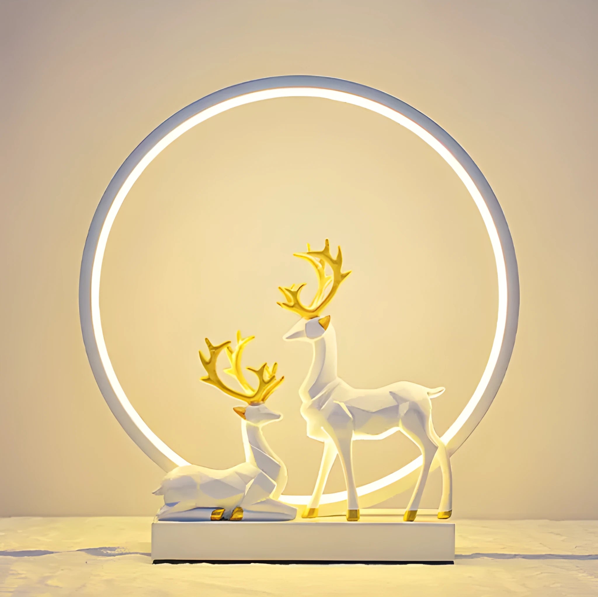 Bride dowry lamp night light with remote control, Noble Gold finish, modern simplicity style