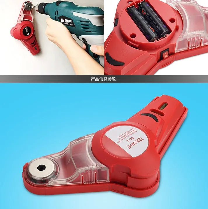 Red infrared laser level tool with punching positioning function for woodworking and decoration projects
