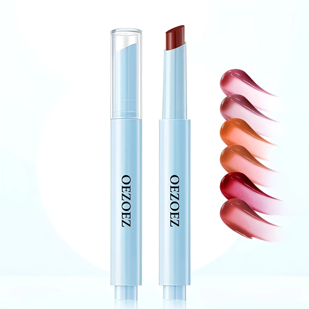 Moisturising lipstick in six colour options with 1.8g content and long-lasting formula