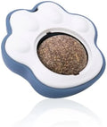 Four edible vine catnip balls for cats in blue, green, and pink colours for dental health chew toys
