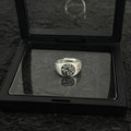 Retro cross alloy vintage ring with niche hip-hop style design on index finger