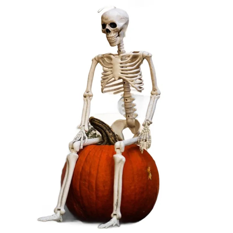 90cm Halloween movable joint skeleton plastic model for outdoor decoration