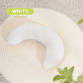U-shaped blue cat pillow with adjustable white collar for feline cervical support