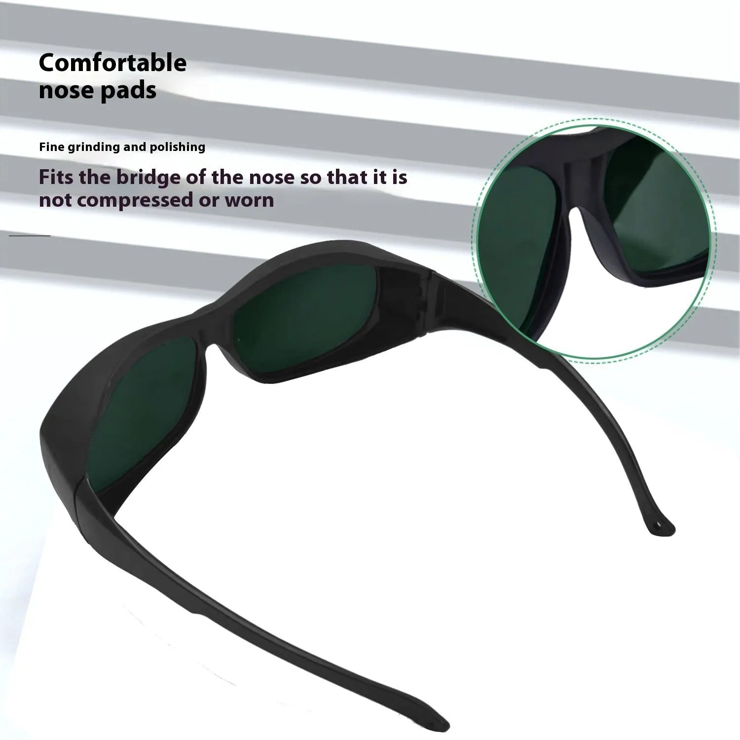 Photon skin rejuvenation laser safety goggles with polycarbonate lenses and cleaning cloth