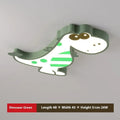 Cartoon dinosaur ceiling light with 48cm diameter and electrodeless dimming in green or pink
