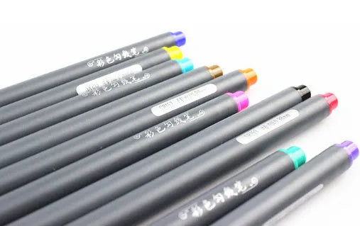 Set of ten 0.38mm hook line pens for architecture drawing and technical illustration work