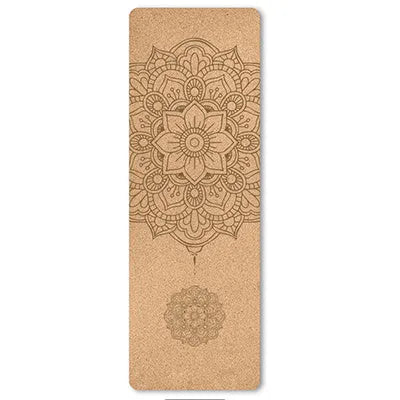 Portable cork yoga mat non-slip TPE eco-friendly 1830x610mm thickness options
