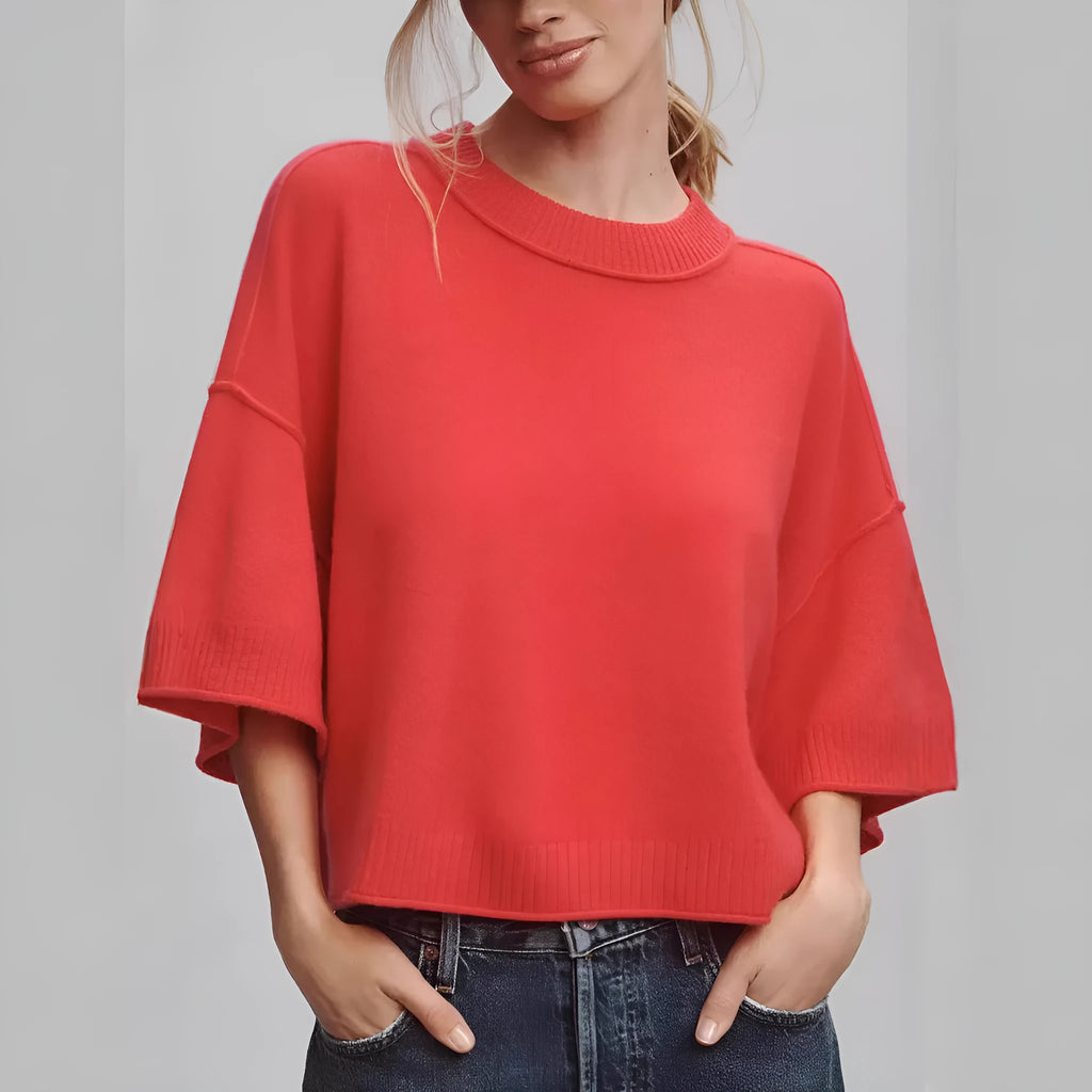 Red or white viscose fibre t-shirt with exposed navel design, available in sizes S to XXXL