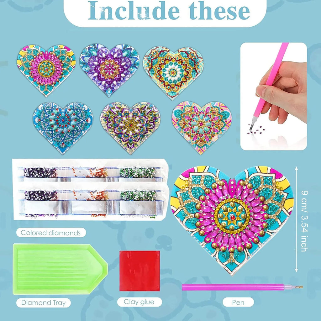PU leather handmade bookmark set with crystal detailing and flower cornerite design in modern style