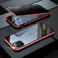 Glass anti-spy clamshell phone case for iPhone in solid colours showing geometric design