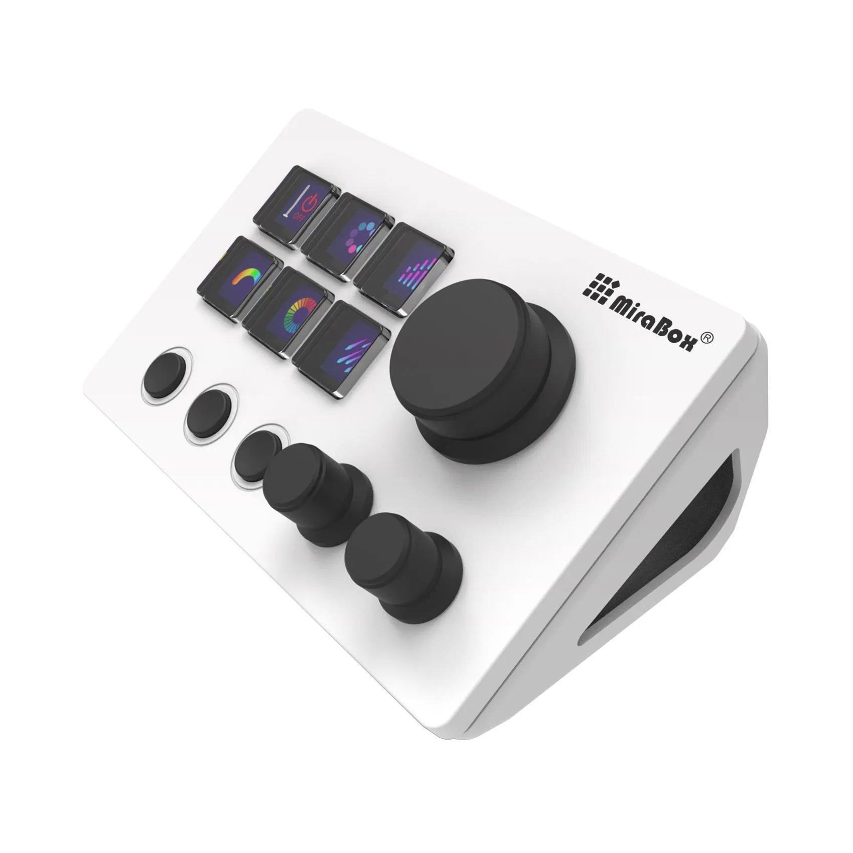 Visual Keyboard N3 universal silicone keypad in black and white with 2m cable and mounting bracket