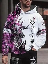 Spring 3D printed hooded long sleeve sweater for men polyester fibre casual top in colour option LMXQH2024176EU