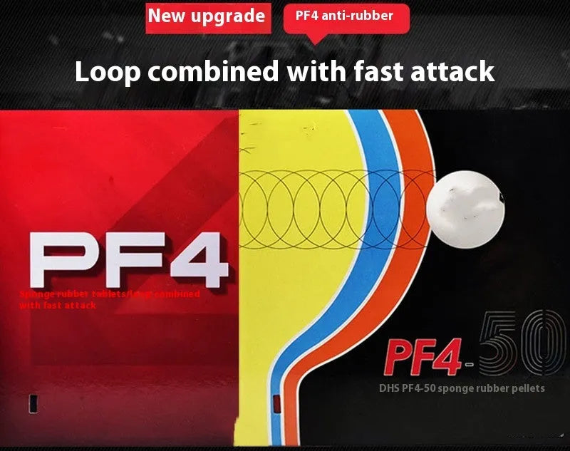 Fast Attack Sticky Classic-50 table tennis racket with anti-rubber, red or black, thick or medium thick sponge.
