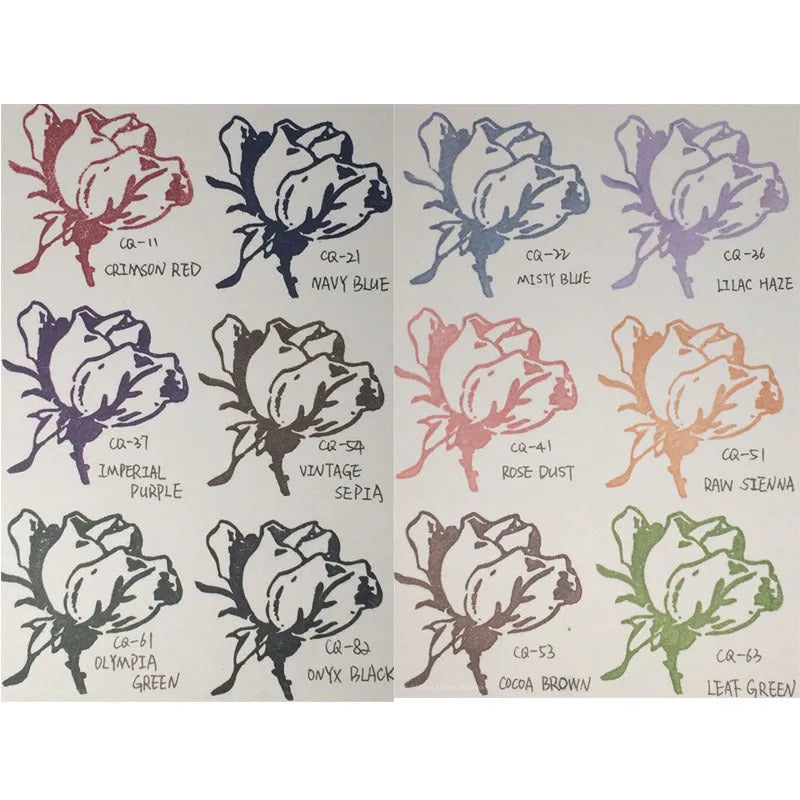 Rectangular oily ink pad for DIY rubber stamps in five colour options