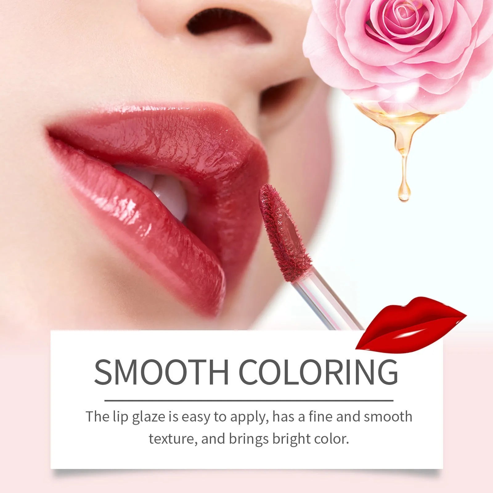 Double-headed lip liner and lip lacquer pen with three matte colour options