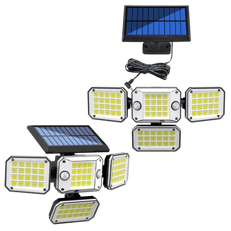 Solar body induction garden lamp with polycrystalline panel and 180° illumination angle