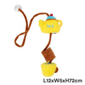 Cat elastic string toy with retro mobile phone design in green, made from flannel and polyester fibre