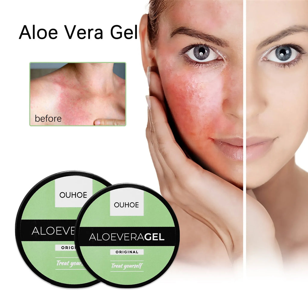 Tanning cream and aloe vera gel after sun repair combination set in 50g or 100g sizes
