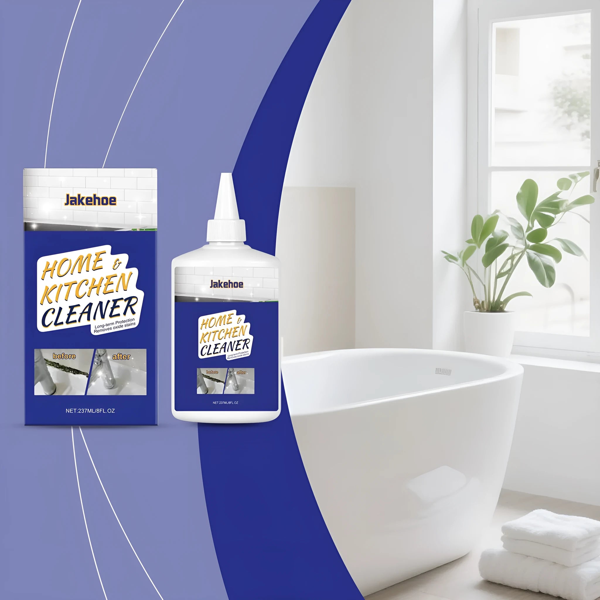237ml bottle of decontamination cleaning gel for household kitchen and bathroom surfaces