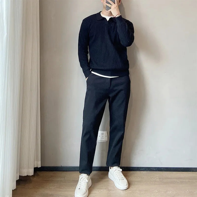Men's loose fit rabbit fur modal knitted pullover sweater in light gray colour