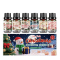 Christmas essential oil set with six 10ml bottles of festive fragrance oils