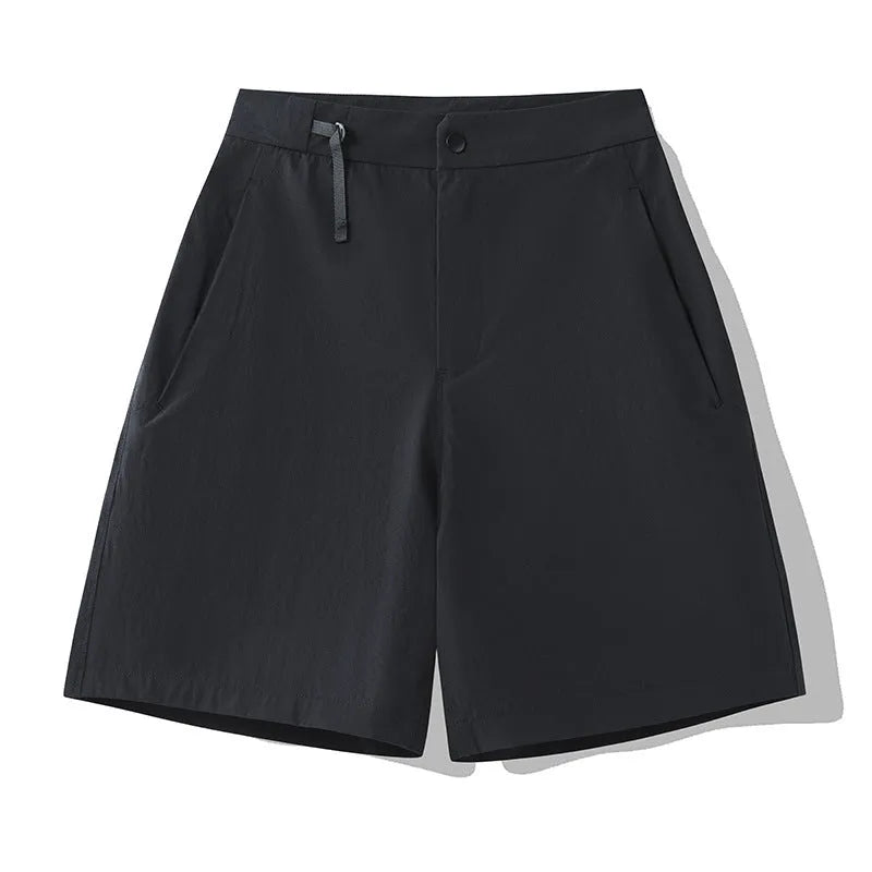 Men's quick-drying sports shorts in Army Green colour with four-sided elastic design