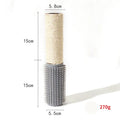 Brown sisal fibre cat scratching post standing 30cm tall