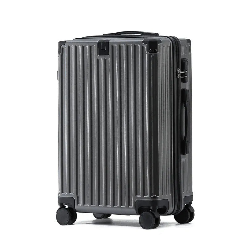 Hard-shell aluminium frame suitcase in avocado green colour with USB port and universal wheels.
