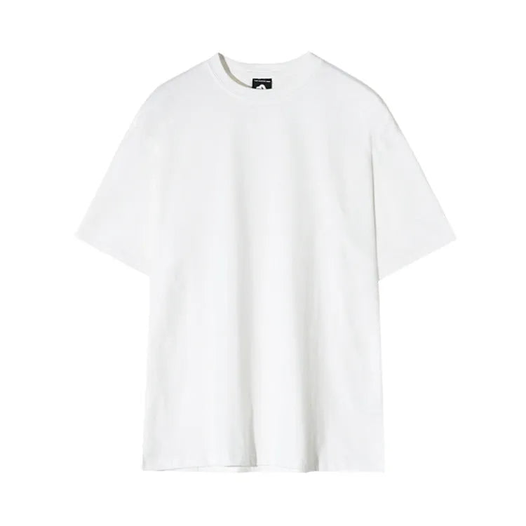 Men's slim fit cotton T-shirt in white or black with half sleeves