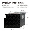 26-inch black aluminium alloy tool case with T-casting construction