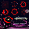 Universal aluminium laser fog lamp for cars and motorcycles with red laser projection
