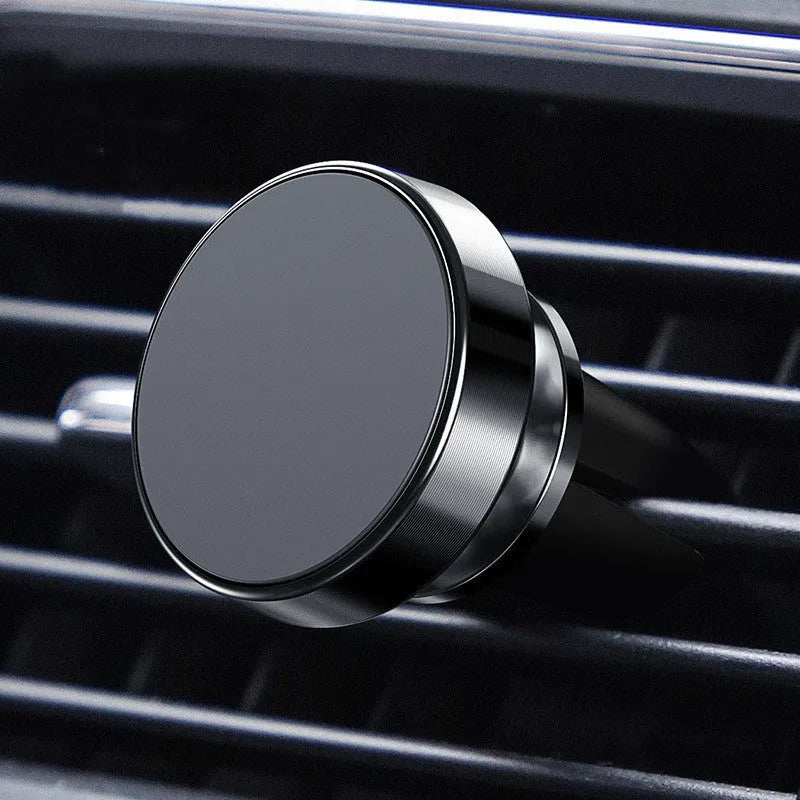 Aluminium alloy magnetic car phone holder with CD texture in black, gold or silver colours