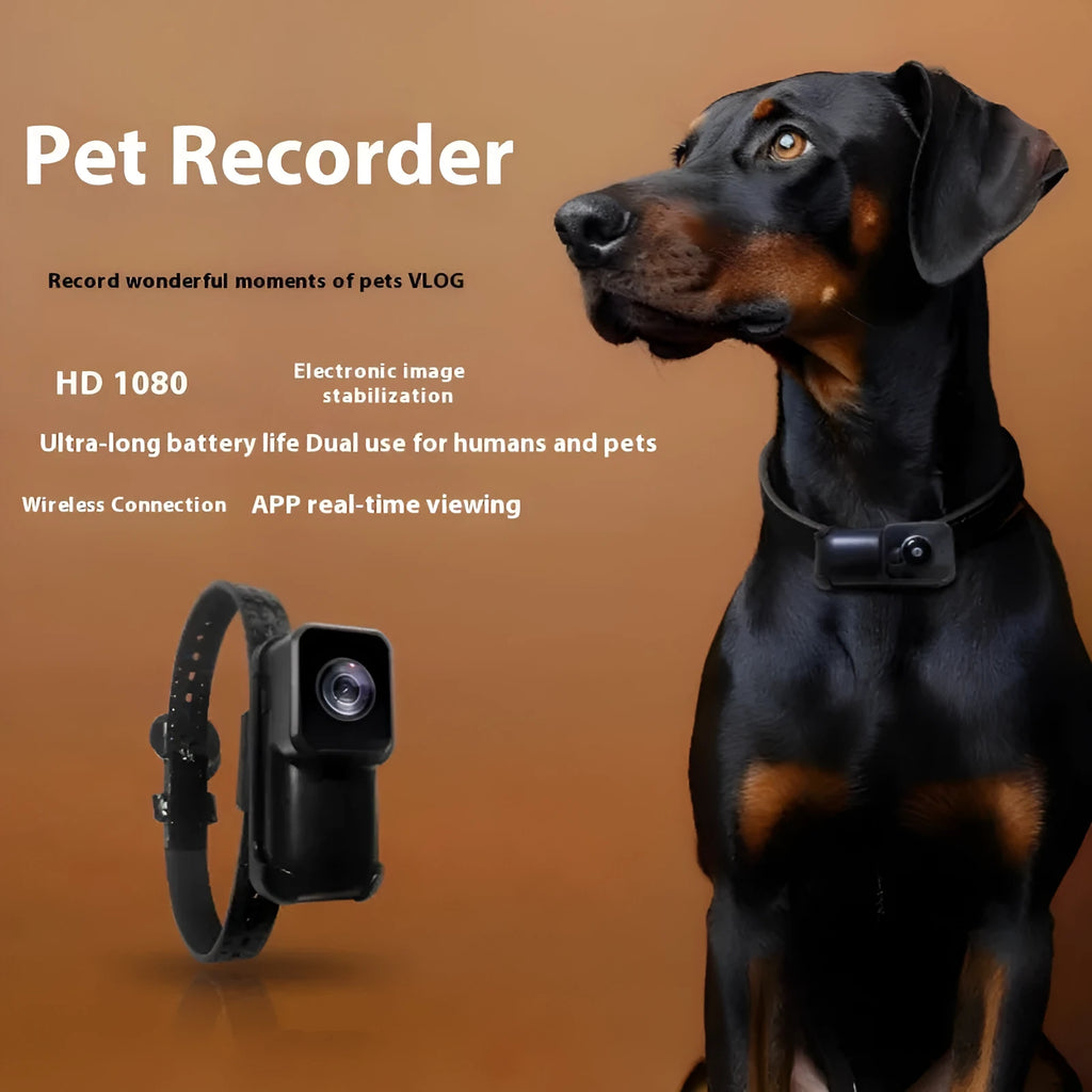 Black Wi-Fi camera neckband wireless recorder with Type-C port and compact 61.5x27x27mm dimensions