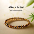 New Chinese style geometric tigereye stone bracelet showing 4mm, 6mm and 8mm bead size options.