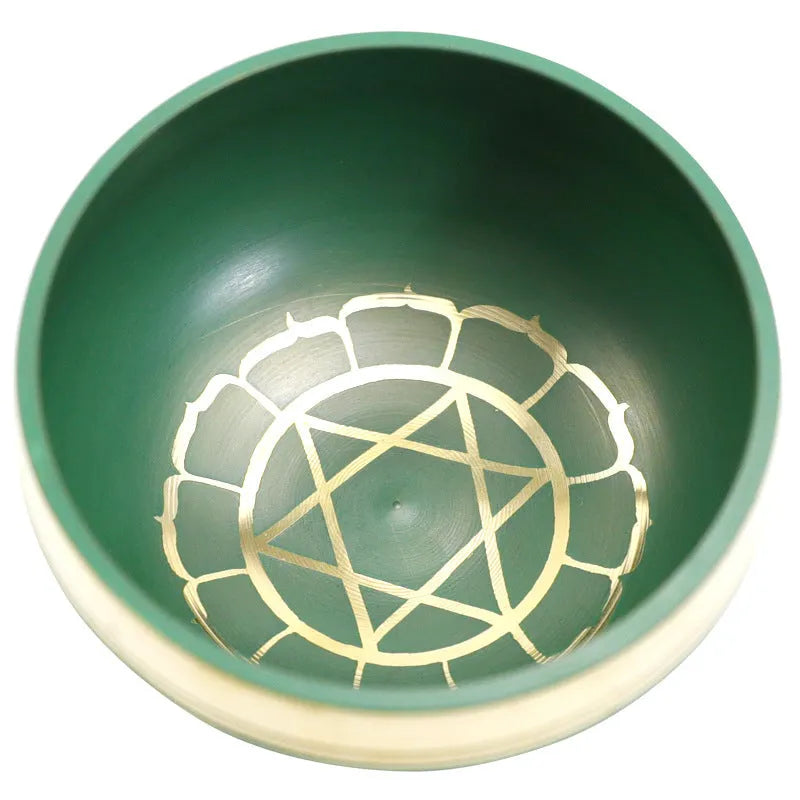 Small handmade wooden singing bowl in a choice of seven colourful, hand-painted designs.