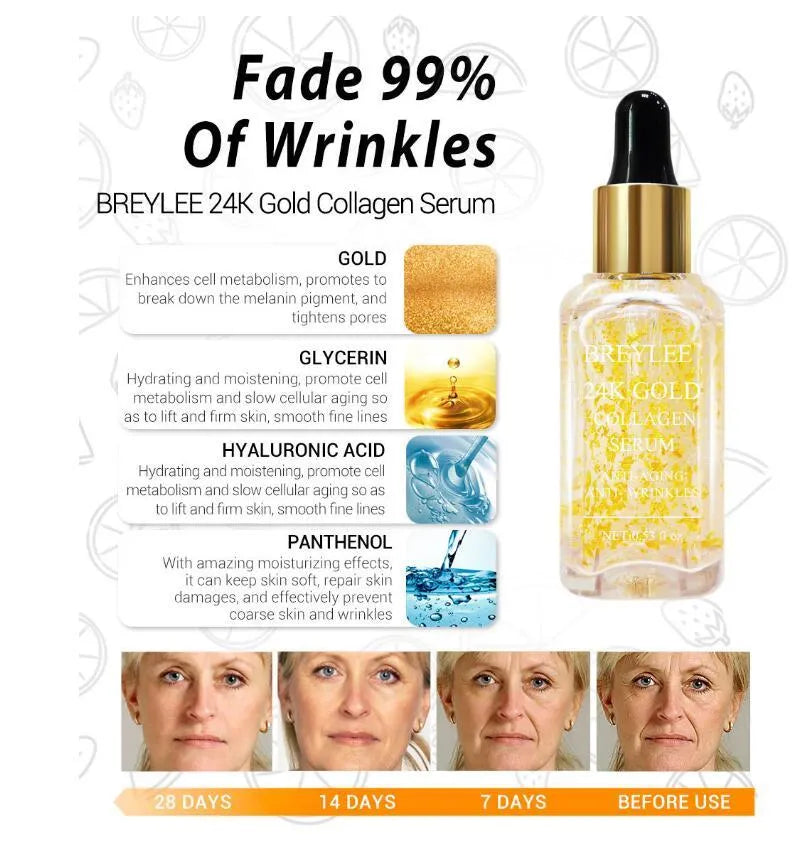 15ml hyaluronic acid face serum in a dropper bottle, blue, red and rose essence colour options