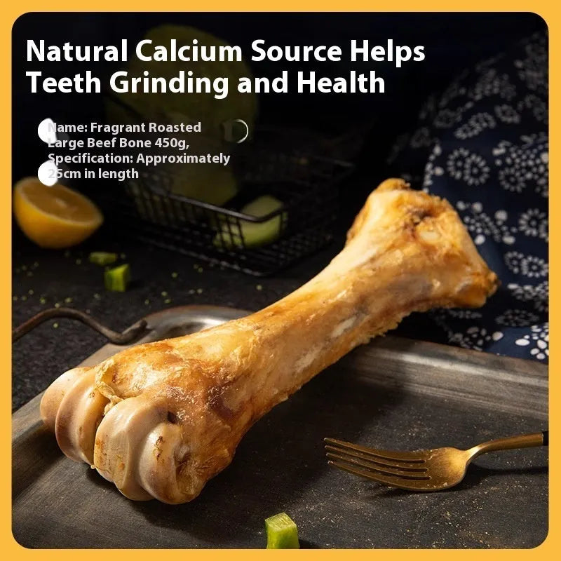 Large puppy molar rod dental chew with roasted ox bone flavour for teeth cleaning and training rewards