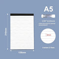 A4 tearable meeting minutes notebook with ivory white grid paper and wireless adhesive binding