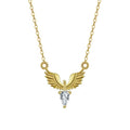 Women's silver eagle chain necklace with adjustable length and electroplated finish options