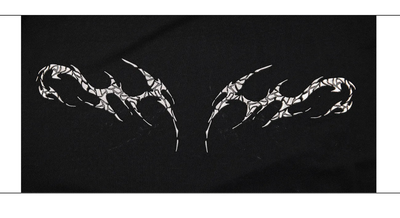 Slim fit long sleeve mesh shirt in black on a hanger, showing its lightweight texture and modern cut.