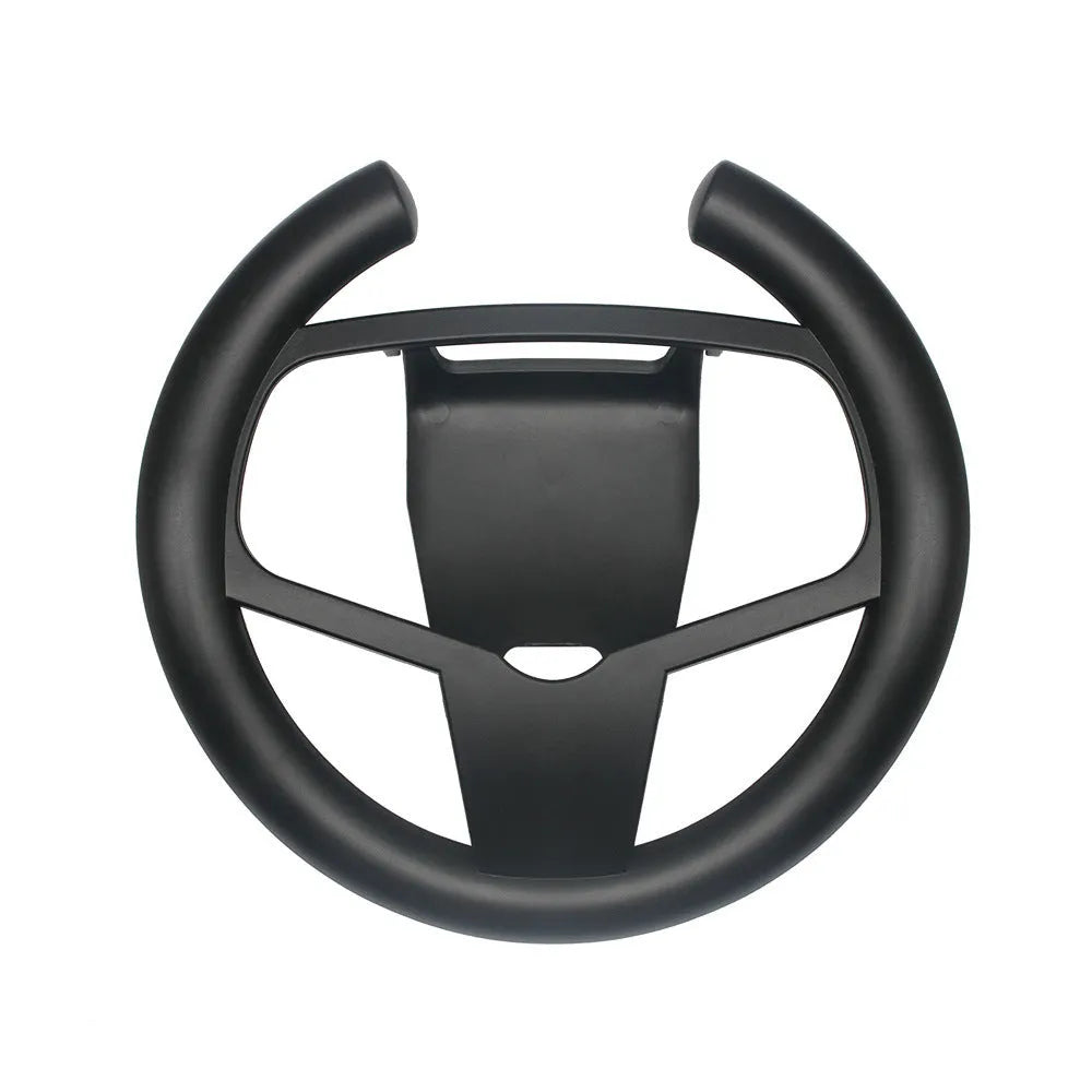 PS5 steering wheel attachment in black ABS plastic for Sony controller, single player racing accessory
