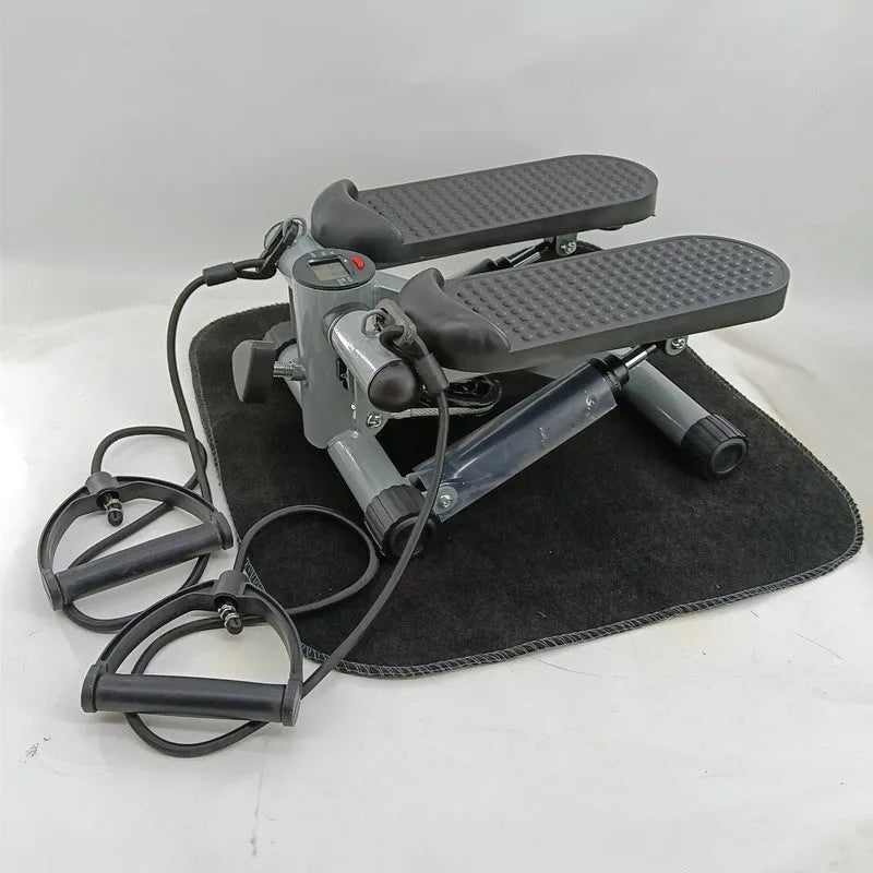 Silver grey hydraulic mini treadmill waist slimming machine for home fitness use