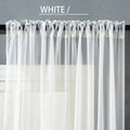 Black modern simple cotton linen window screen curtain with light transmission feature