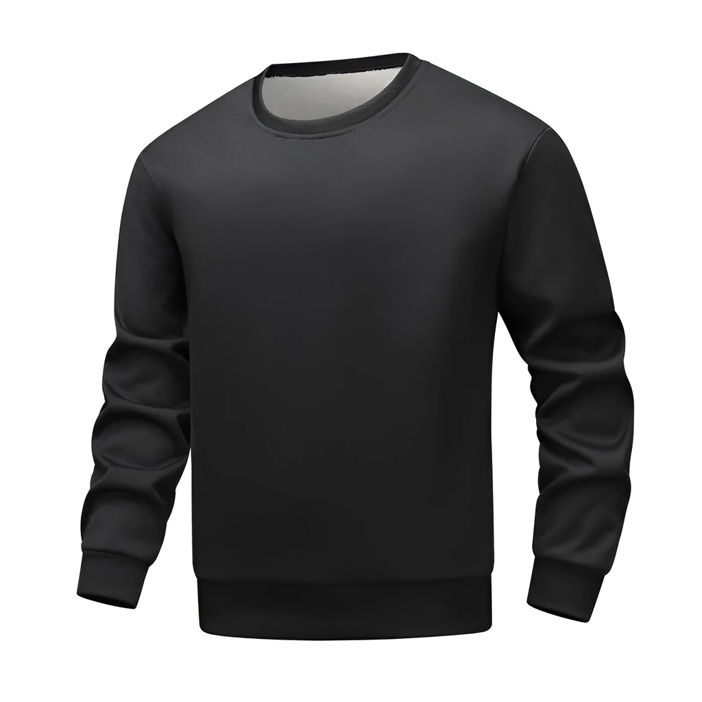 Thickened winter sports men's sweatshirt with rabbit hair fabric in loose fit, available in multiple colours