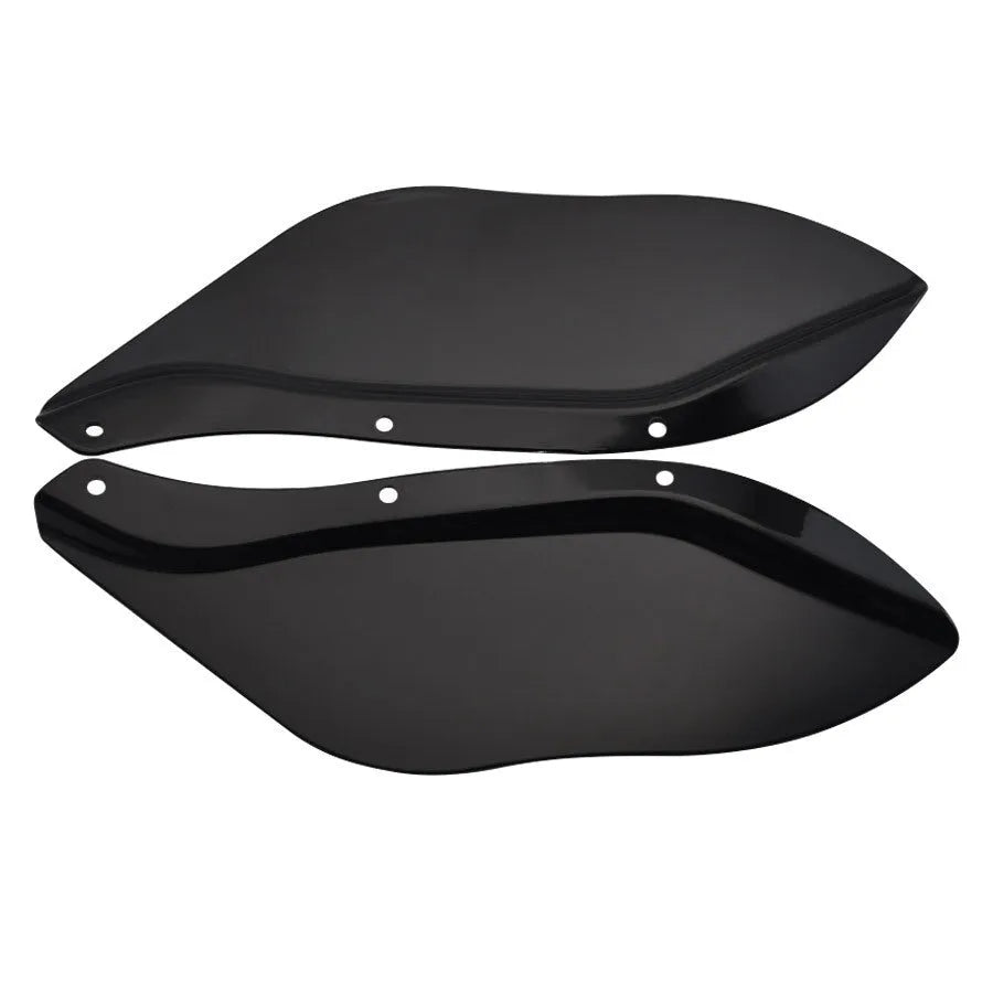 Harley-Davidson motorcycle gliding side wing headlight cover set in black and transparent ABS