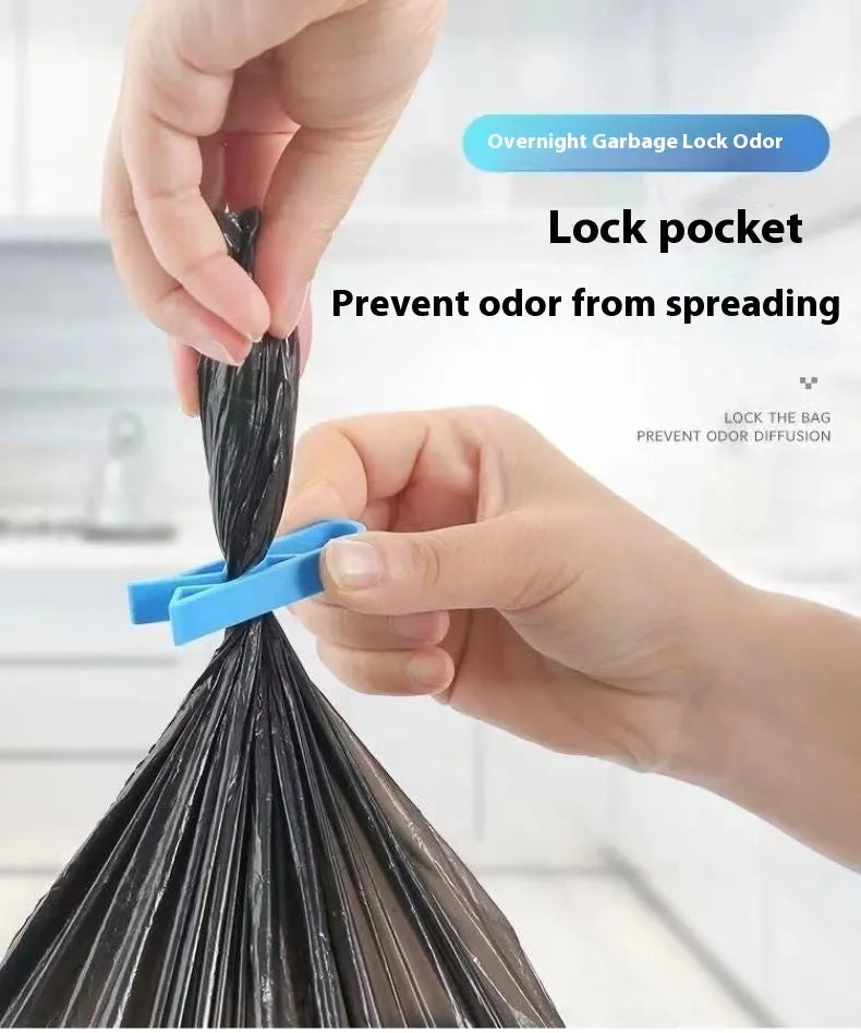 PP plastic non-slip clip for fixing garbage bags to the side of a bin.