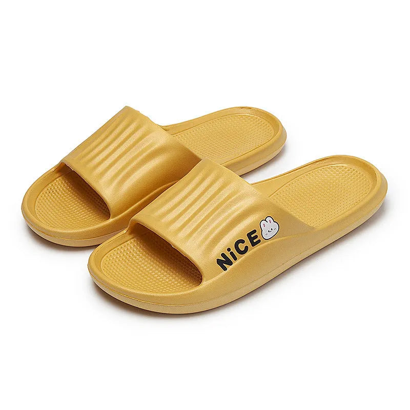 Cartoon pattern EVA flip flop slippers for adults in various colours with non-slip soles