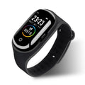 Smart bracelet earphone combo with silicone wristband and 1-inch touchscreen display