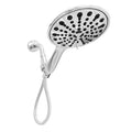 Six-function handheld shower head with electroplating finish and multiple spray modes