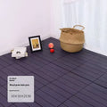 Plastic floor tile with wood grain pattern, showing non-slip surface, 300mm square dimensions.